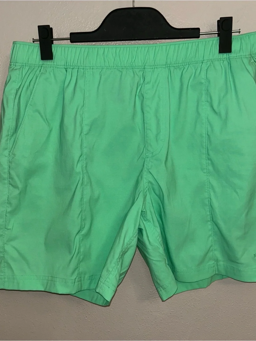 The North Face Class V Swim Shorts Mint Green Nylon Lined Elastic Waist Beach